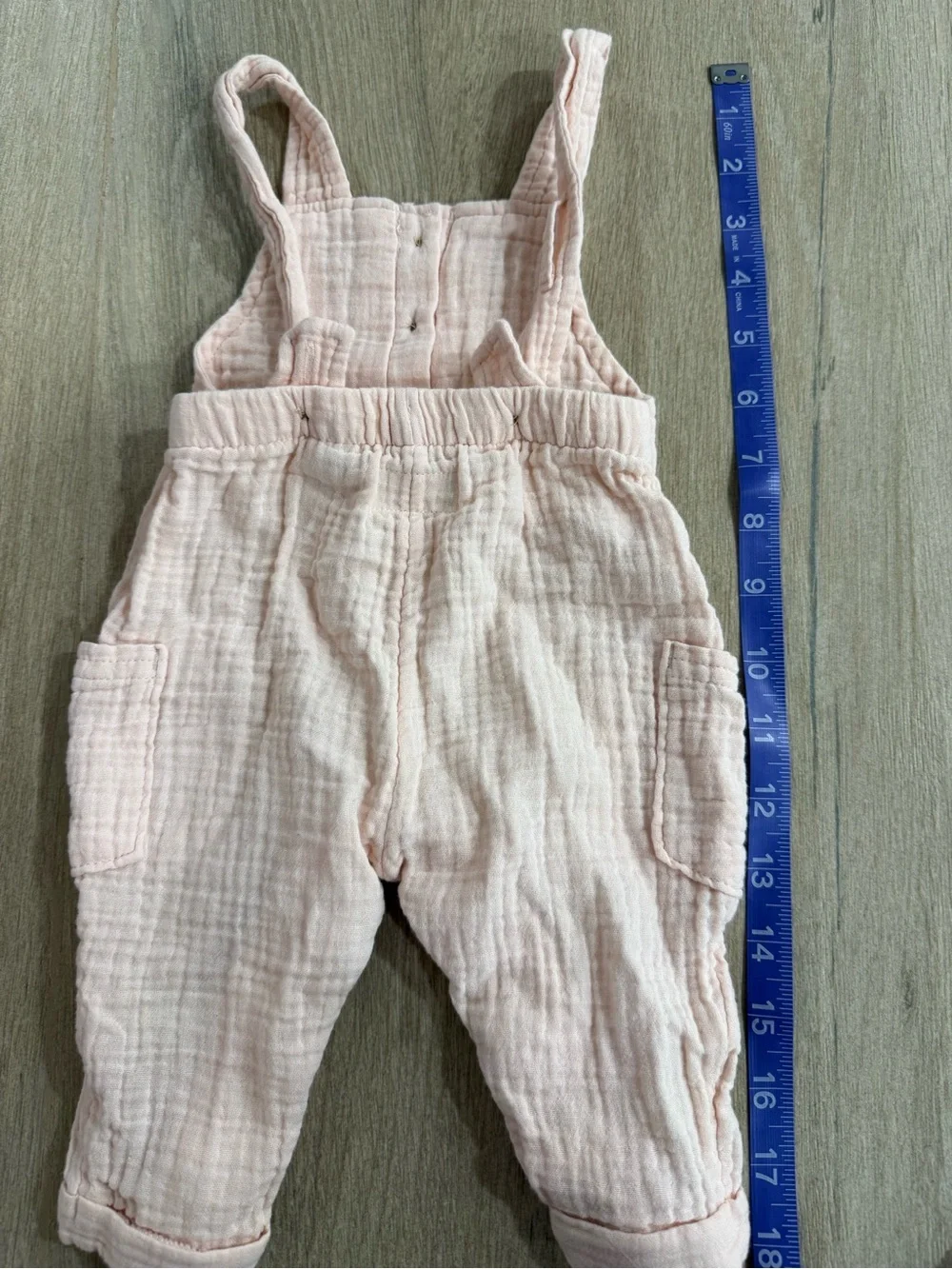 Little Planet by Carter's Organic Cotton Gauze Overalls Pink 3M Baby Romper